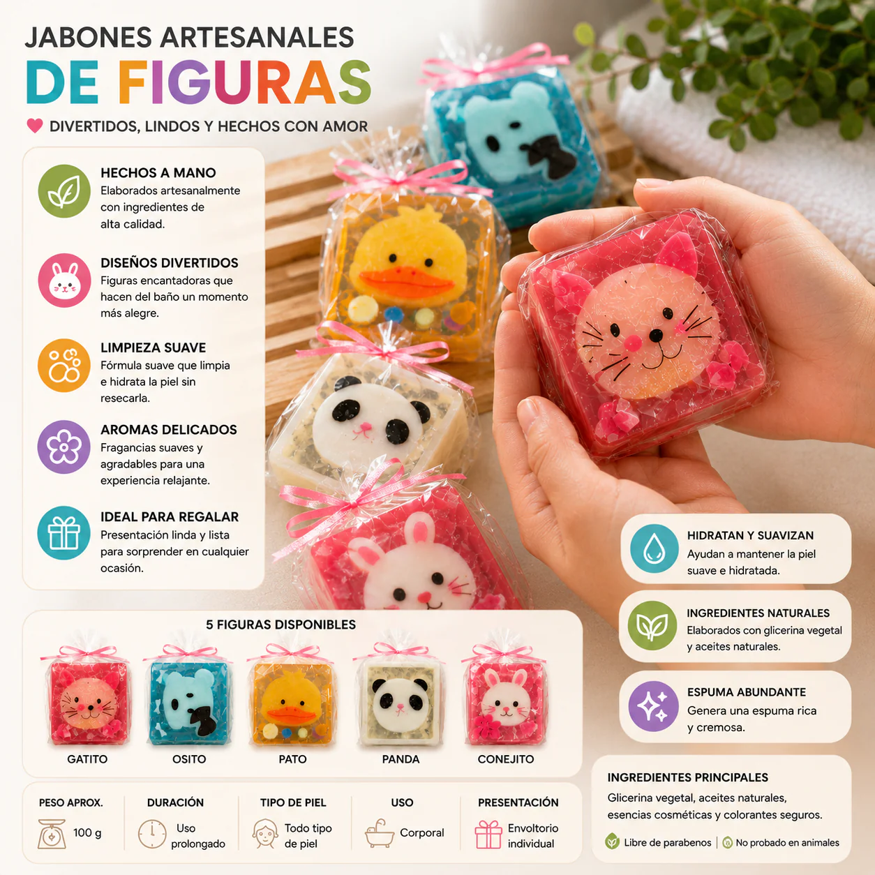 10 Jabones Animalitos de Tocador Recuerdos $10.5 c/u - Image 2