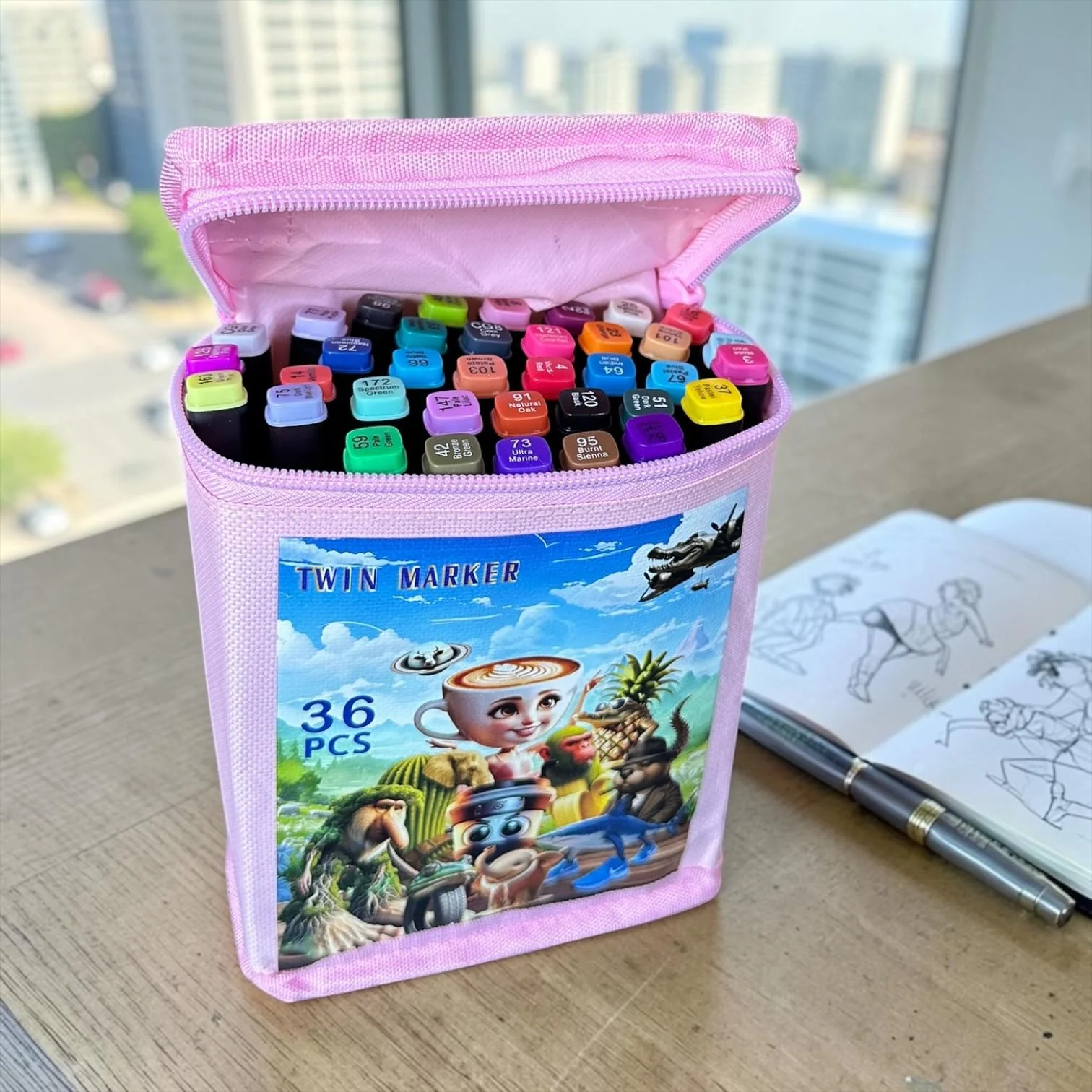 Estuche "Tralalero" de 36 Plumones Doble Punta - Image 2