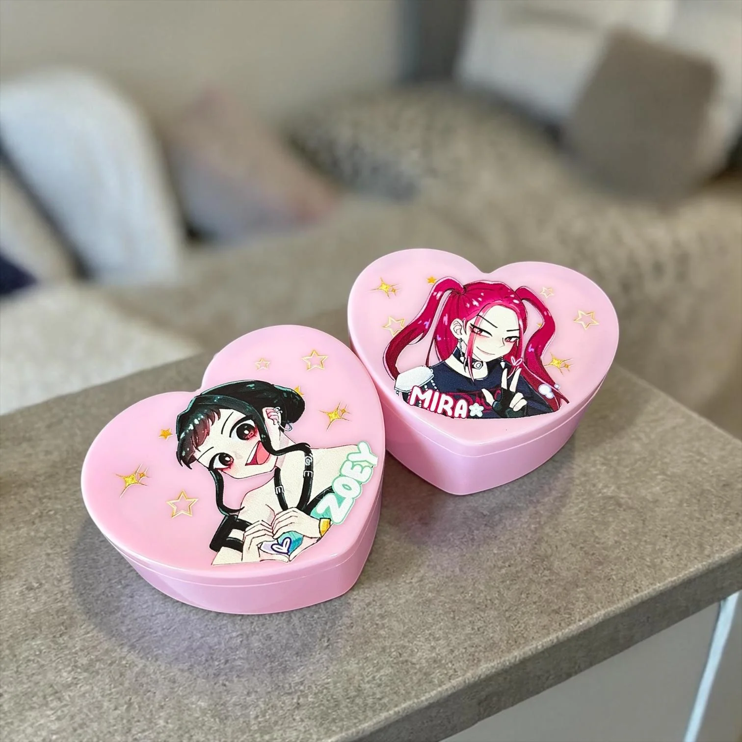 Joyero Guerreras K-Pop con Espejo en Forma de Corazon - Image 3