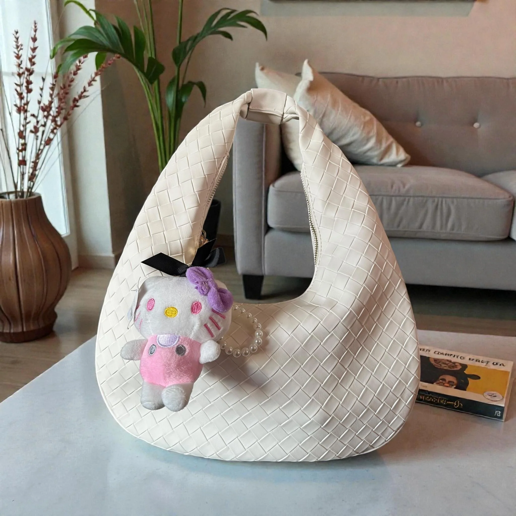 3 Llavero Kitty Perlas Peluche $55 c/u - Image 2